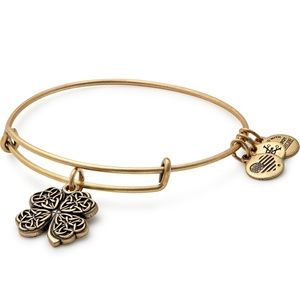 NWT Alex and Ani Four Leaf Clover Charm Bangle